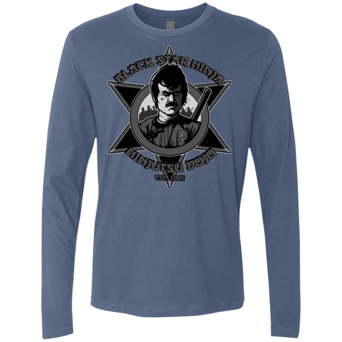 T-Shirts Indigo / S Black Star Dojo Men's Premium Long Sleeve