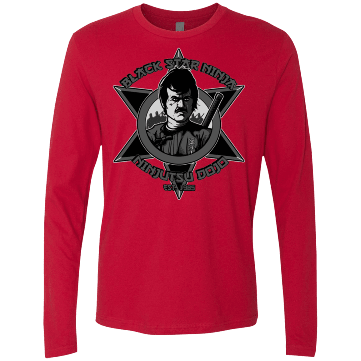 T-Shirts Red / S Black Star Dojo Men's Premium Long Sleeve