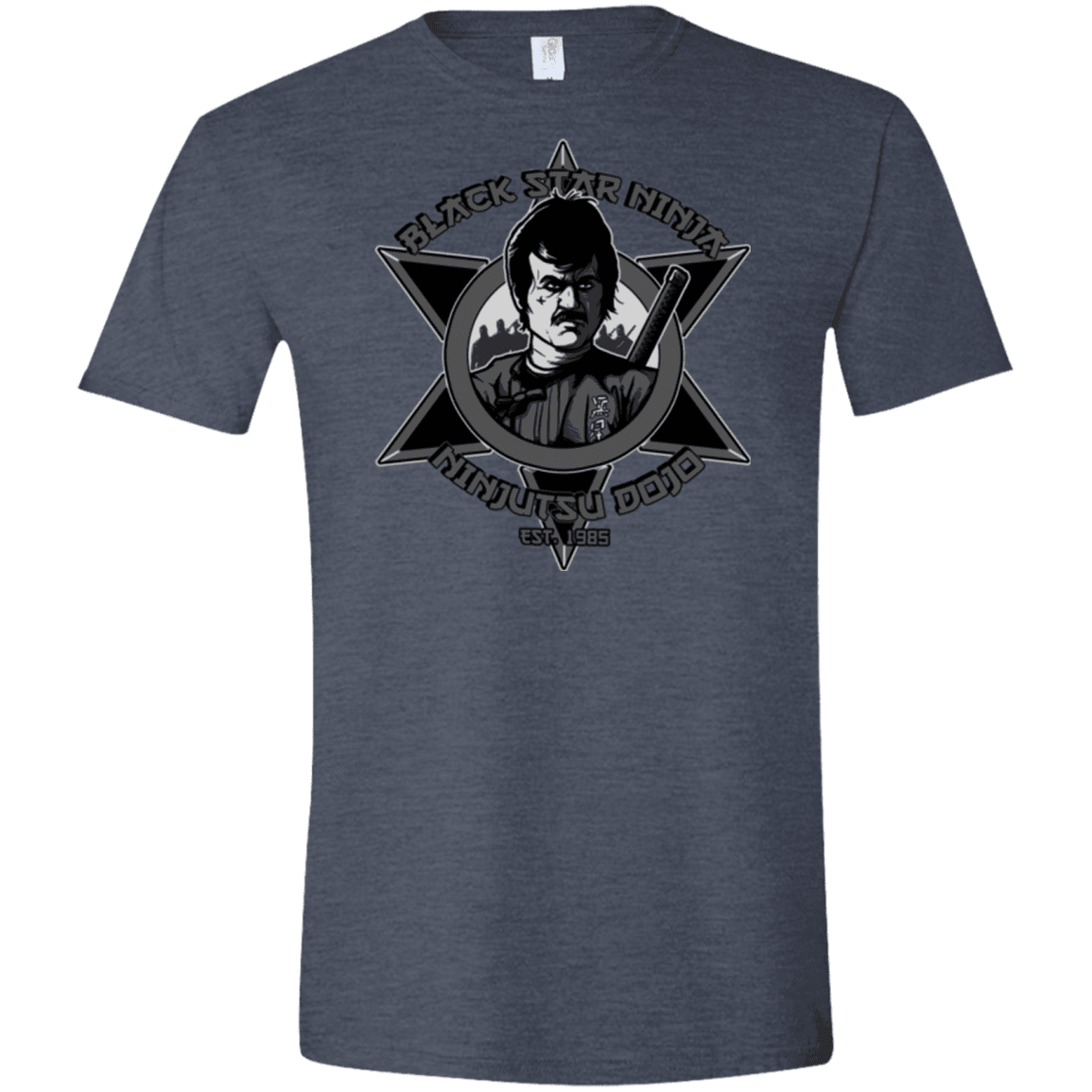 T-Shirts Heather Navy / S Black Star Dojo Men's Semi-Fitted Softstyle