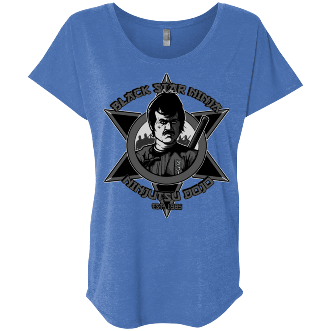 T-Shirts Vintage Royal / X-Small Black Star Dojo Triblend Dolman Sleeve