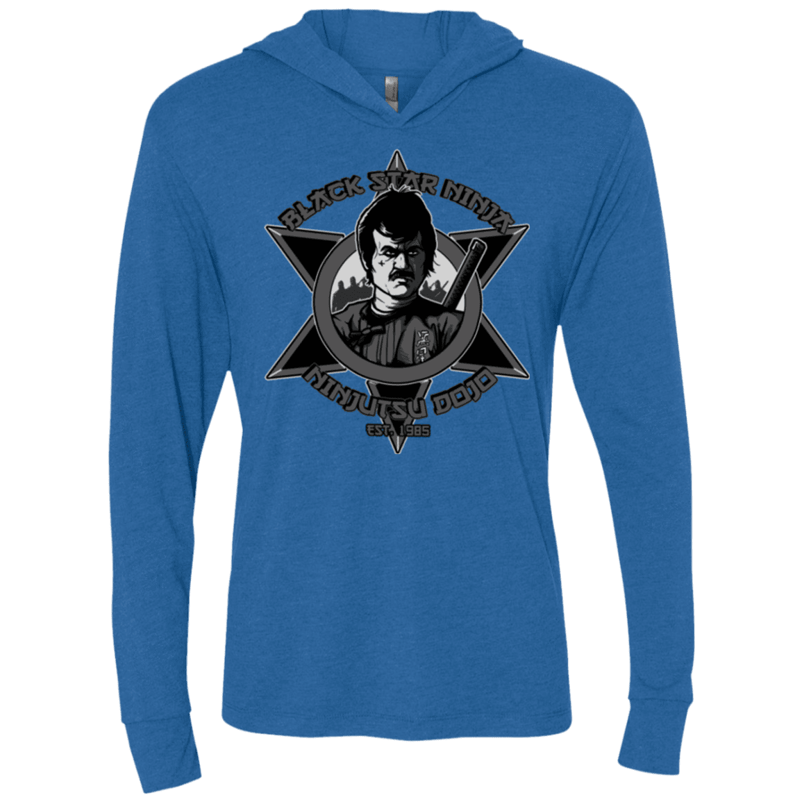 T-Shirts Vintage Royal / X-Small Black Star Dojo Triblend Long Sleeve Hoodie Tee