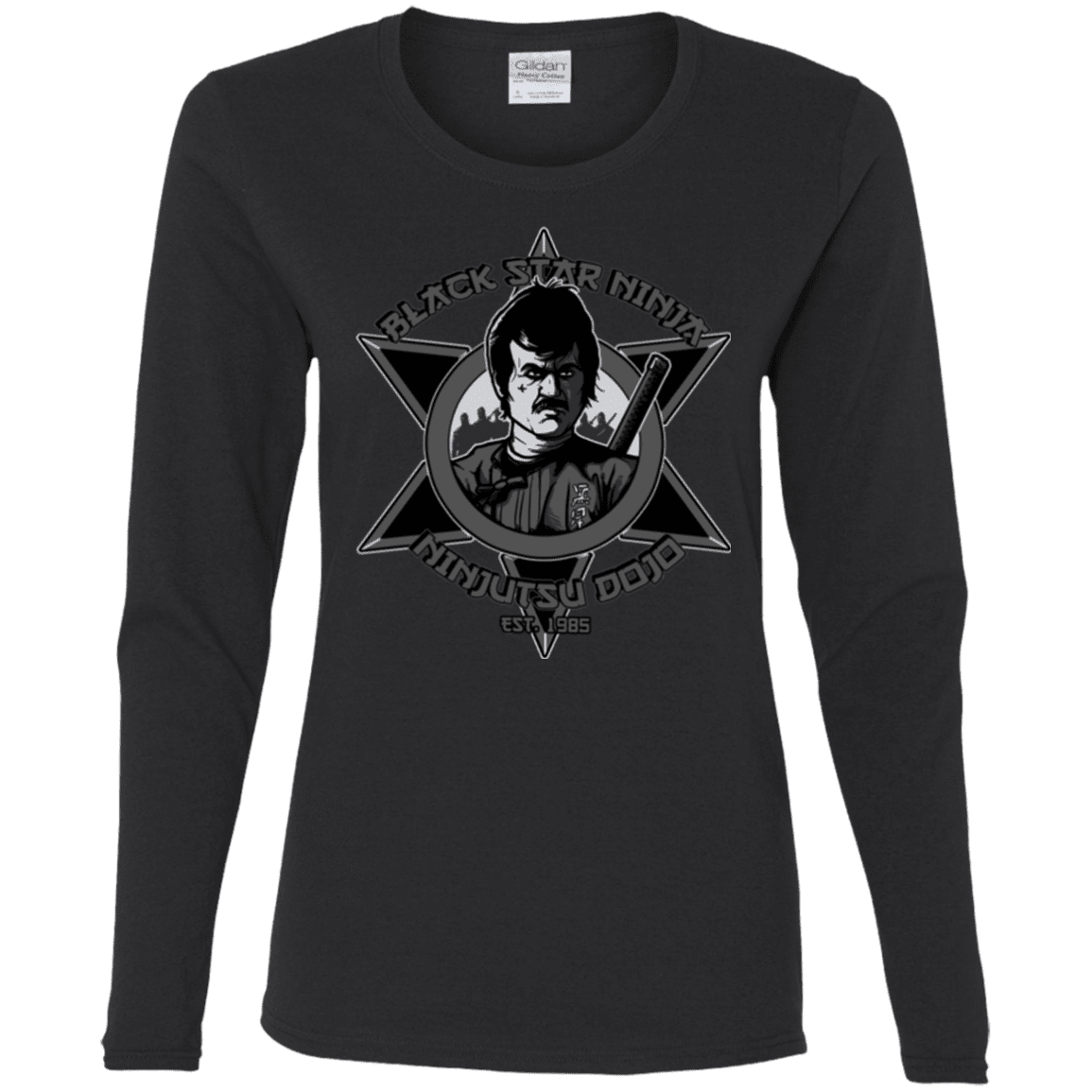 T-Shirts Black / S Black Star Dojo Women's Long Sleeve T-Shirt
