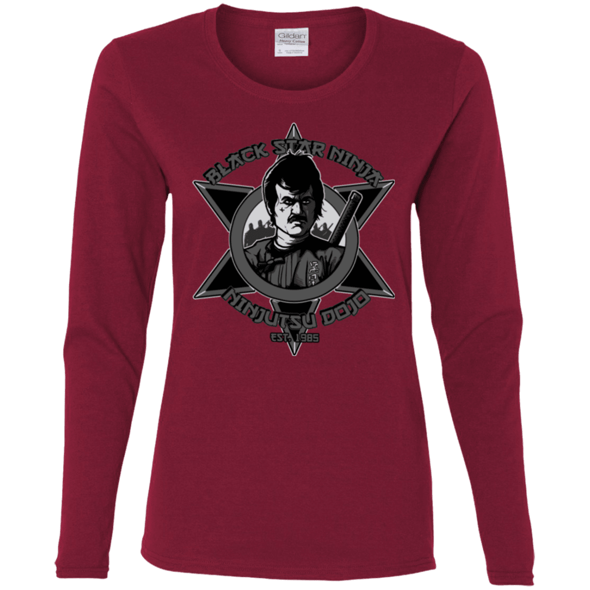 T-Shirts Cardinal / S Black Star Dojo Women's Long Sleeve T-Shirt