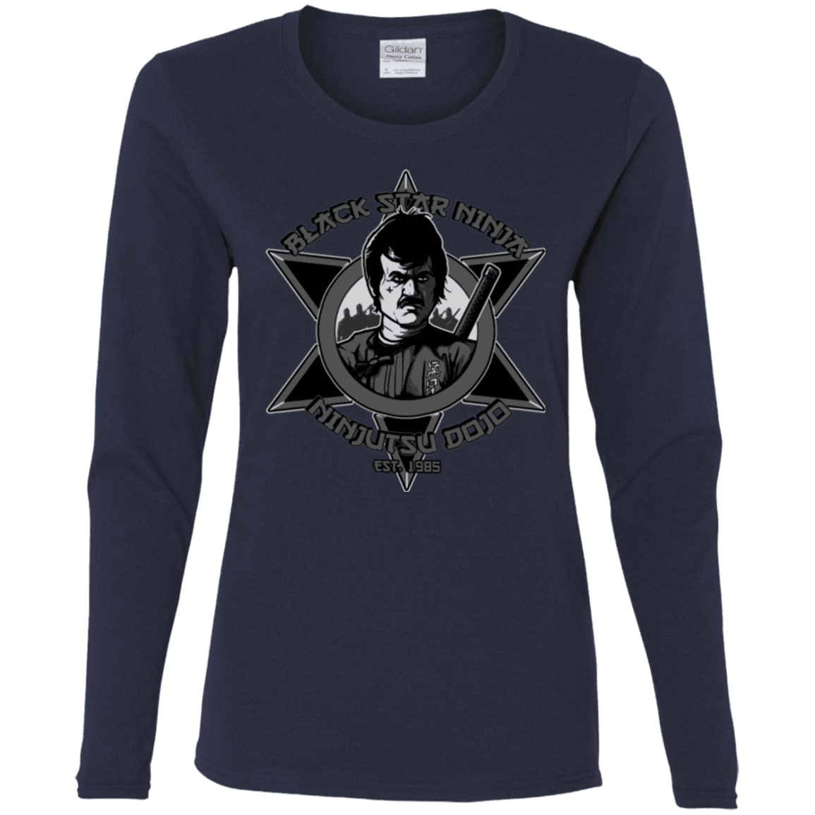 T-Shirts Navy / S Black Star Dojo Women's Long Sleeve T-Shirt