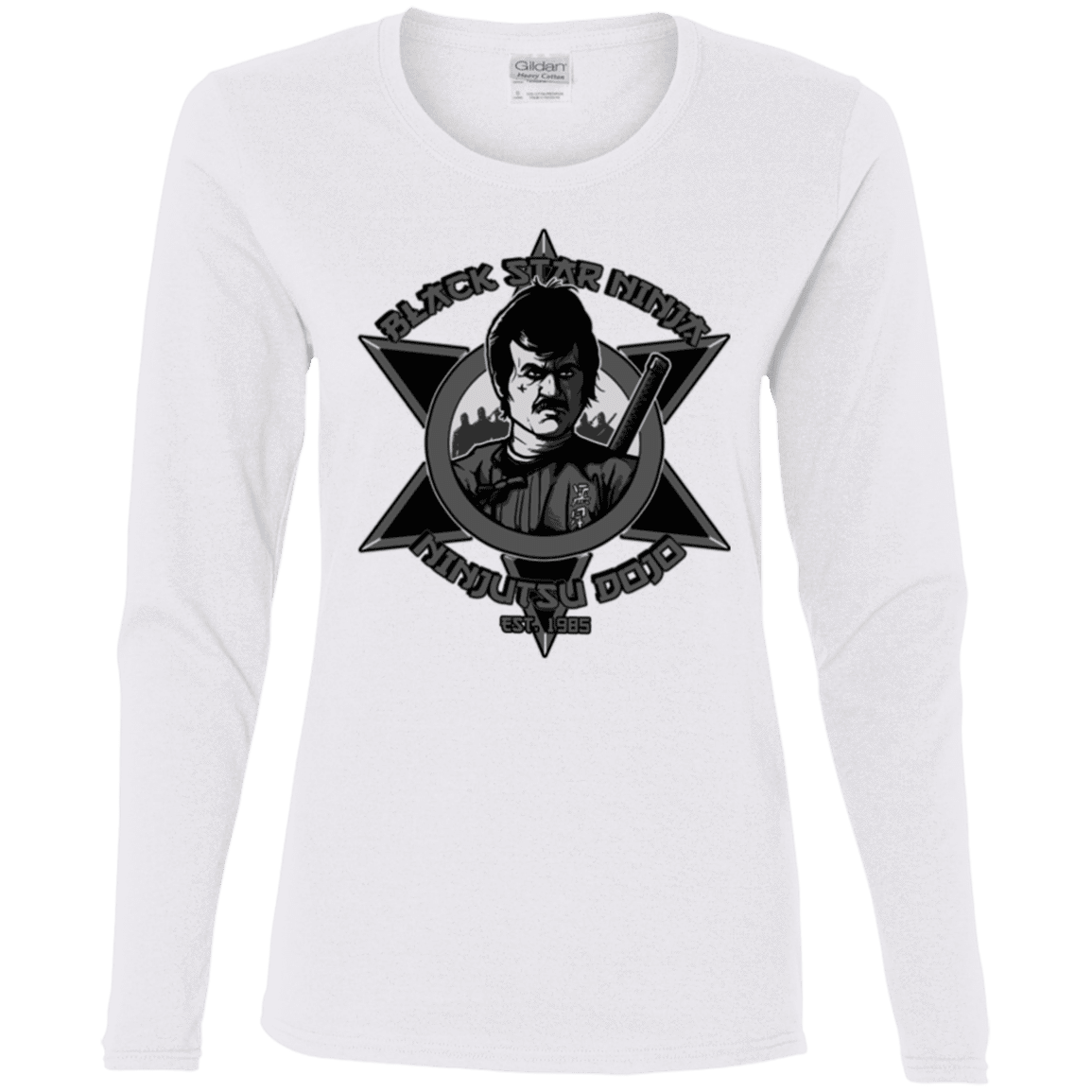 T-Shirts White / S Black Star Dojo Women's Long Sleeve T-Shirt