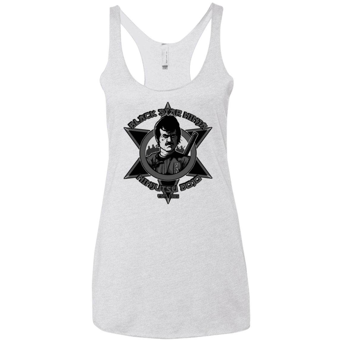 T-Shirts Heather White / X-Small Black Star Dojo Women's Triblend Racerback Tank