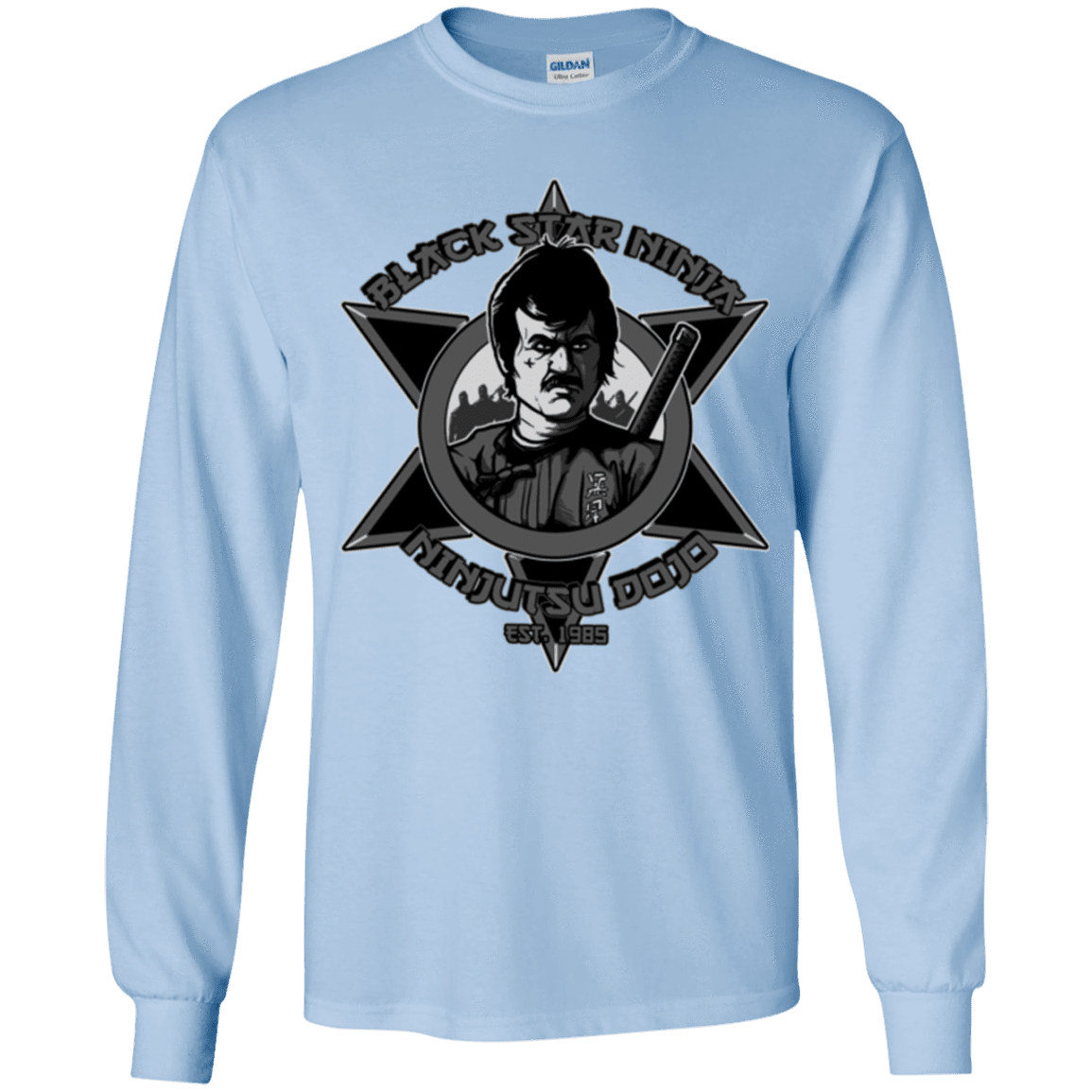 T-Shirts Light Blue / YS Black Star Dojo Youth Long Sleeve T-Shirt