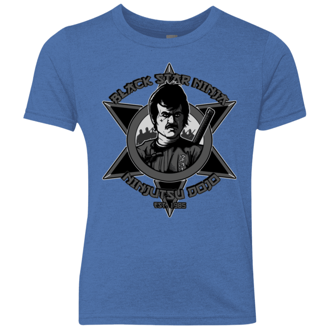T-Shirts Vintage Royal / YXS Black Star Dojo Youth Triblend T-Shirt