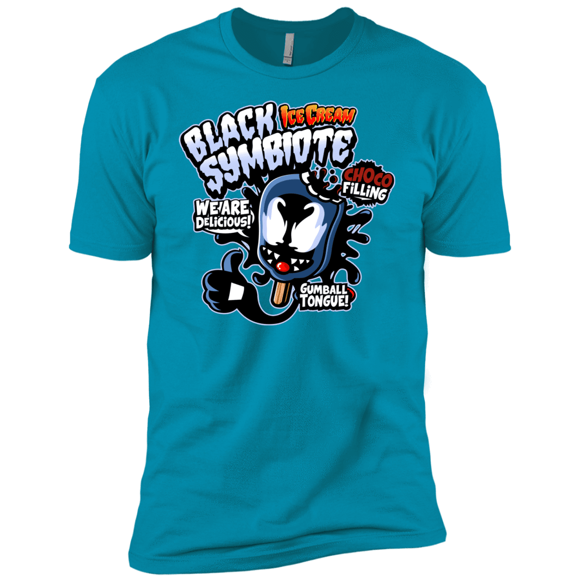 T-Shirts Turquoise / YXS Black Symbiote Ice Cream Boys Premium T-Shirt