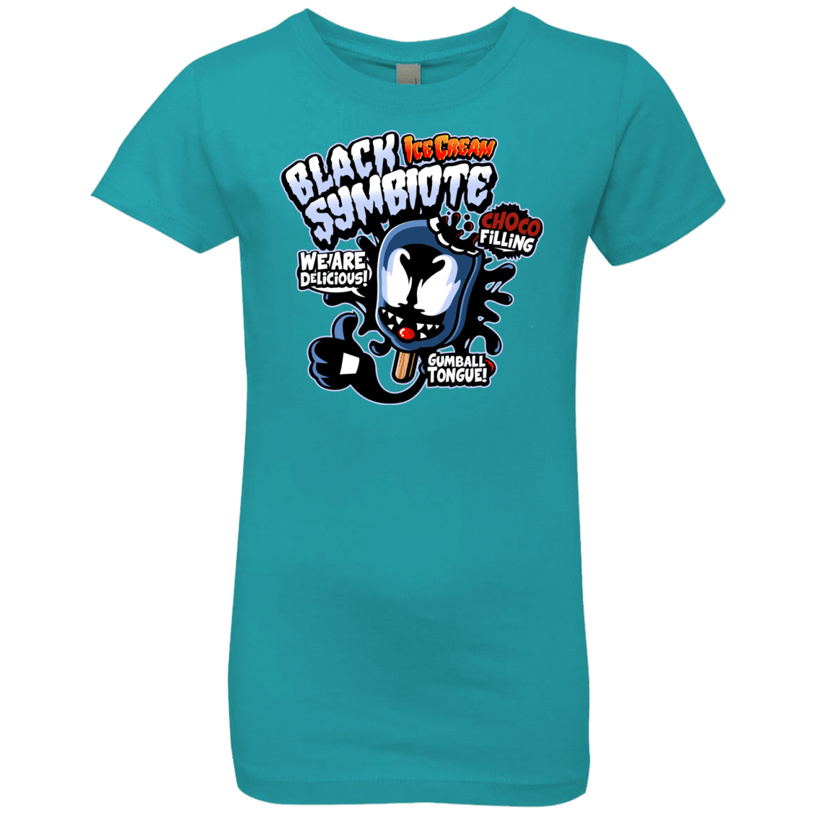 T-Shirts Tahiti Blue / YXS Black Symbiote Ice Cream Girls Premium T-Shirt