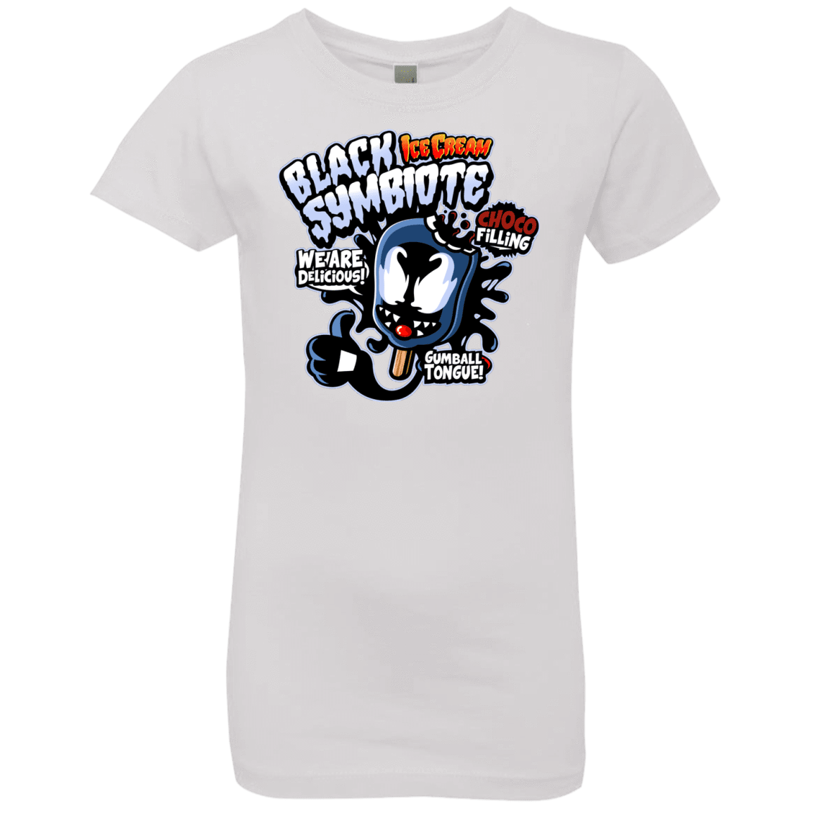 T-Shirts White / YXS Black Symbiote Ice Cream Girls Premium T-Shirt