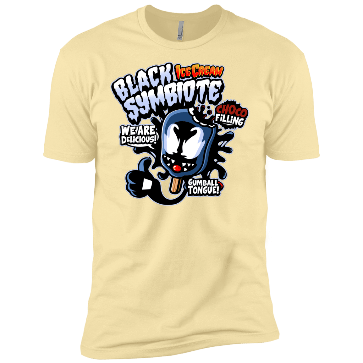T-Shirts Banana Cream / X-Small Black Symbiote Ice Cream Men's Premium T-Shirt