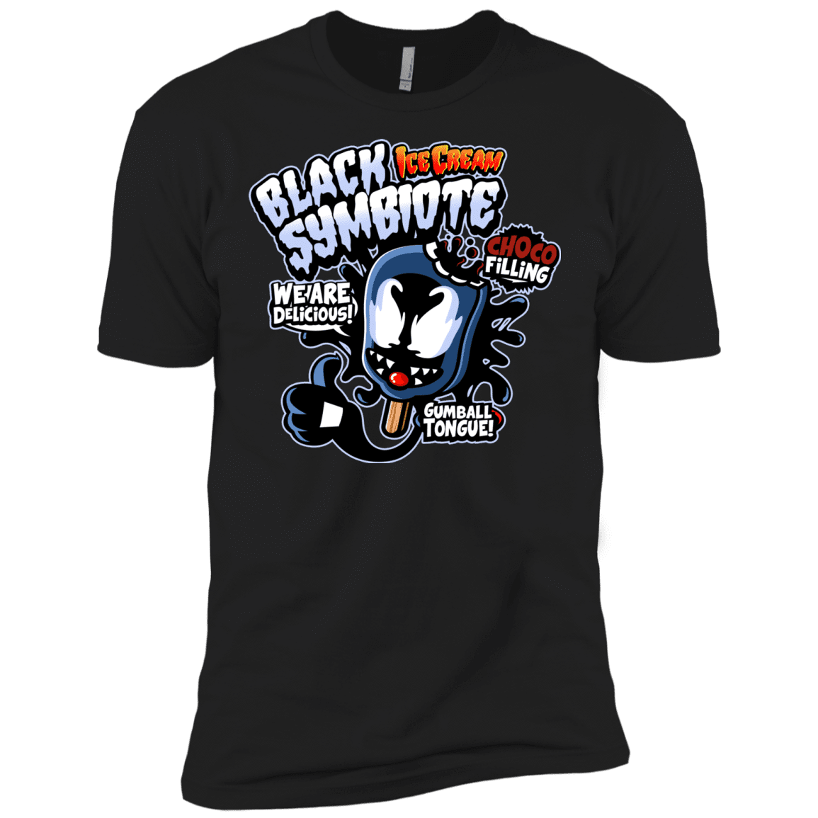 T-Shirts Black / X-Small Black Symbiote Ice Cream Men's Premium T-Shirt