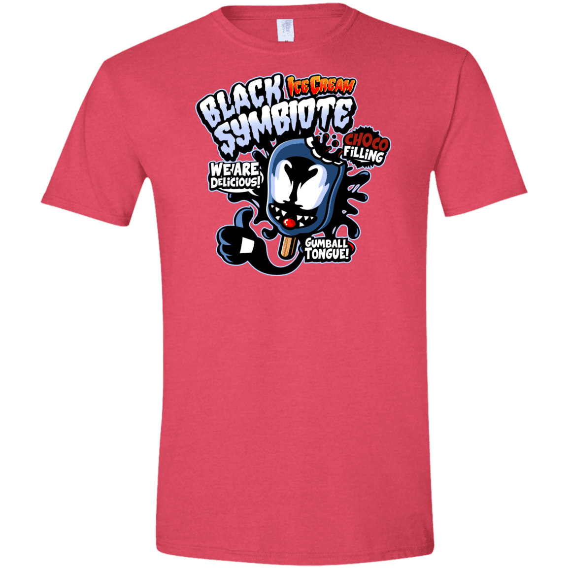 T-Shirts Heather Red / S Black Symbiote Ice Cream Men's Semi-Fitted Softstyle