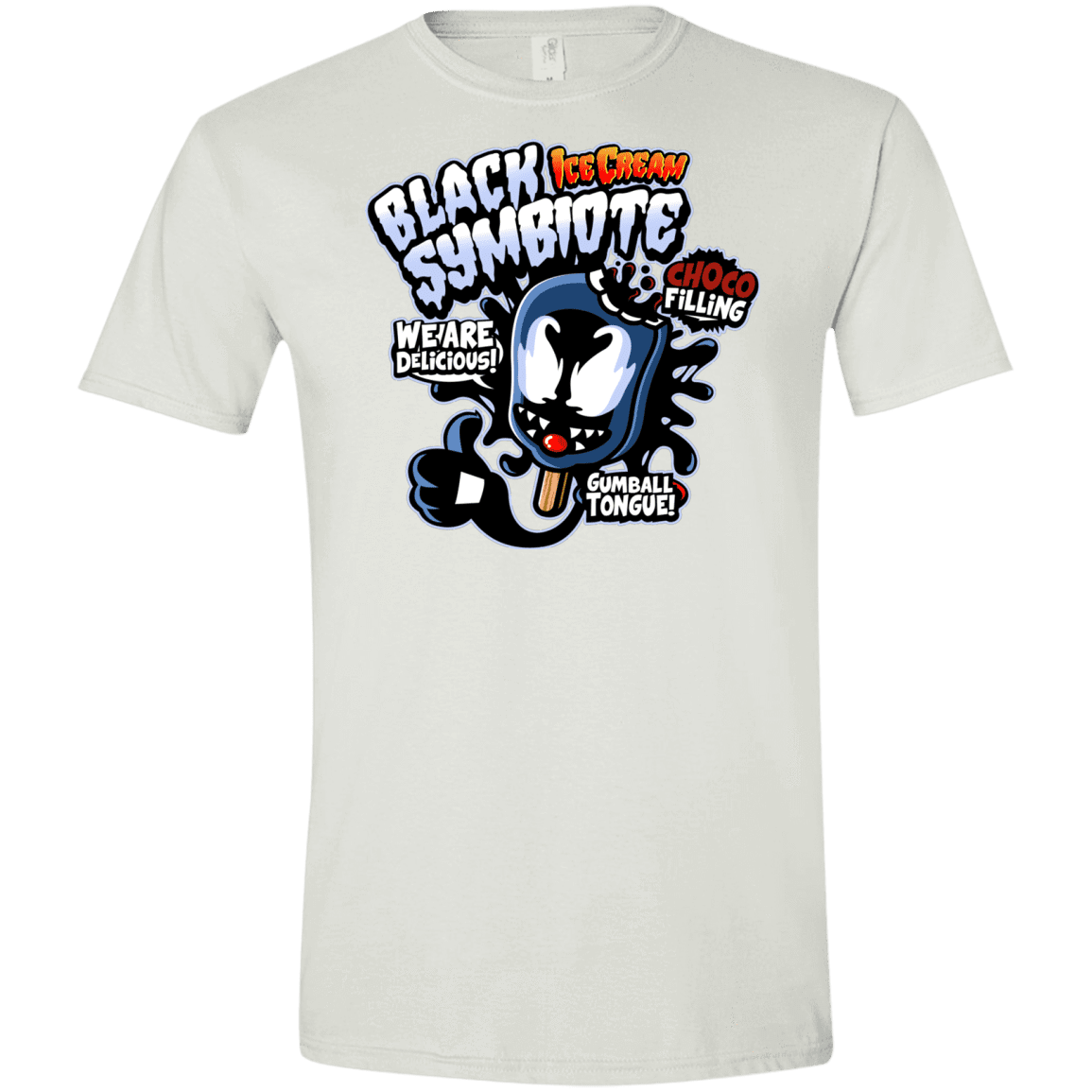 T-Shirts White / X-Small Black Symbiote Ice Cream Men's Semi-Fitted Softstyle