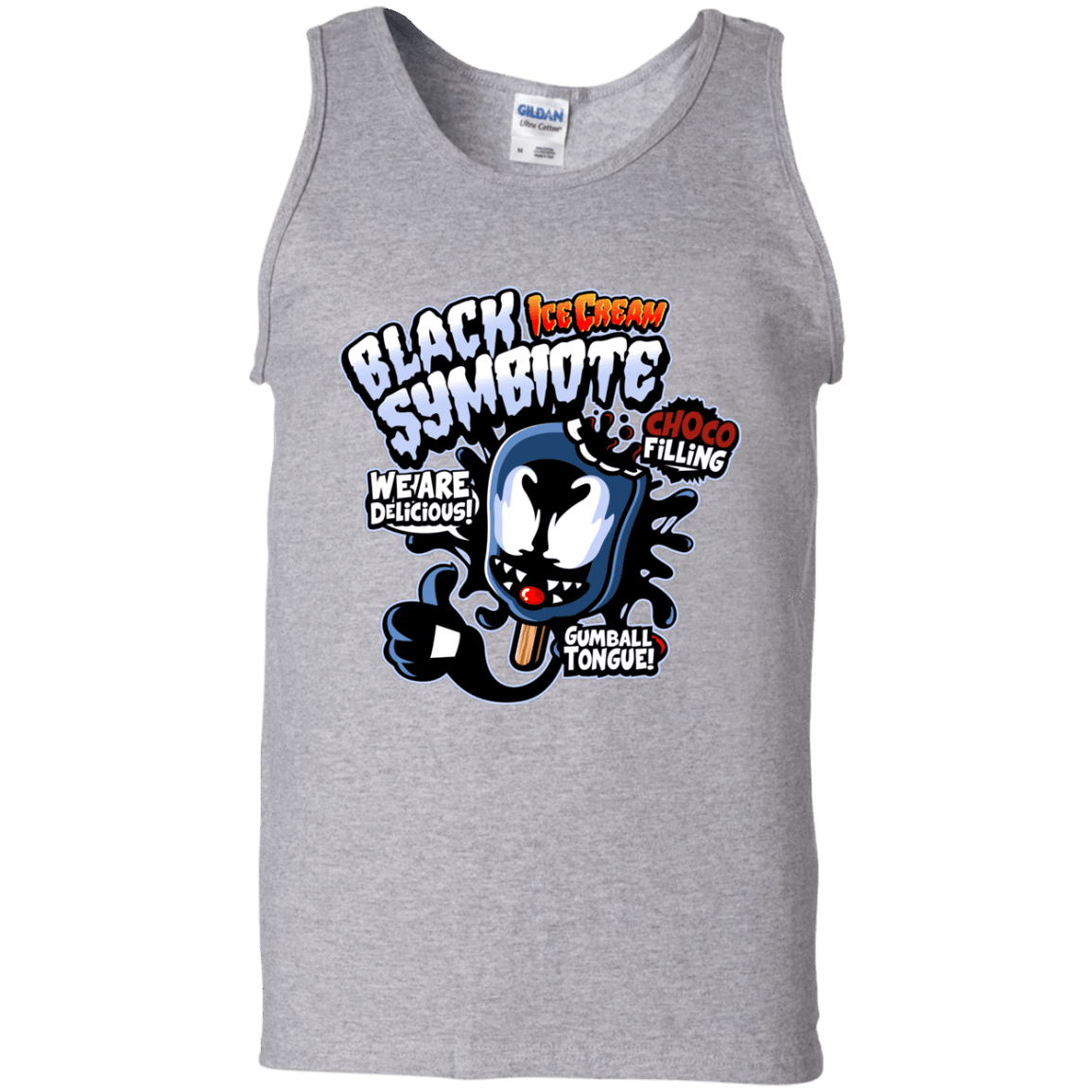 T-Shirts Sport Grey / S Black Symbiote Ice Cream Men's Tank Top