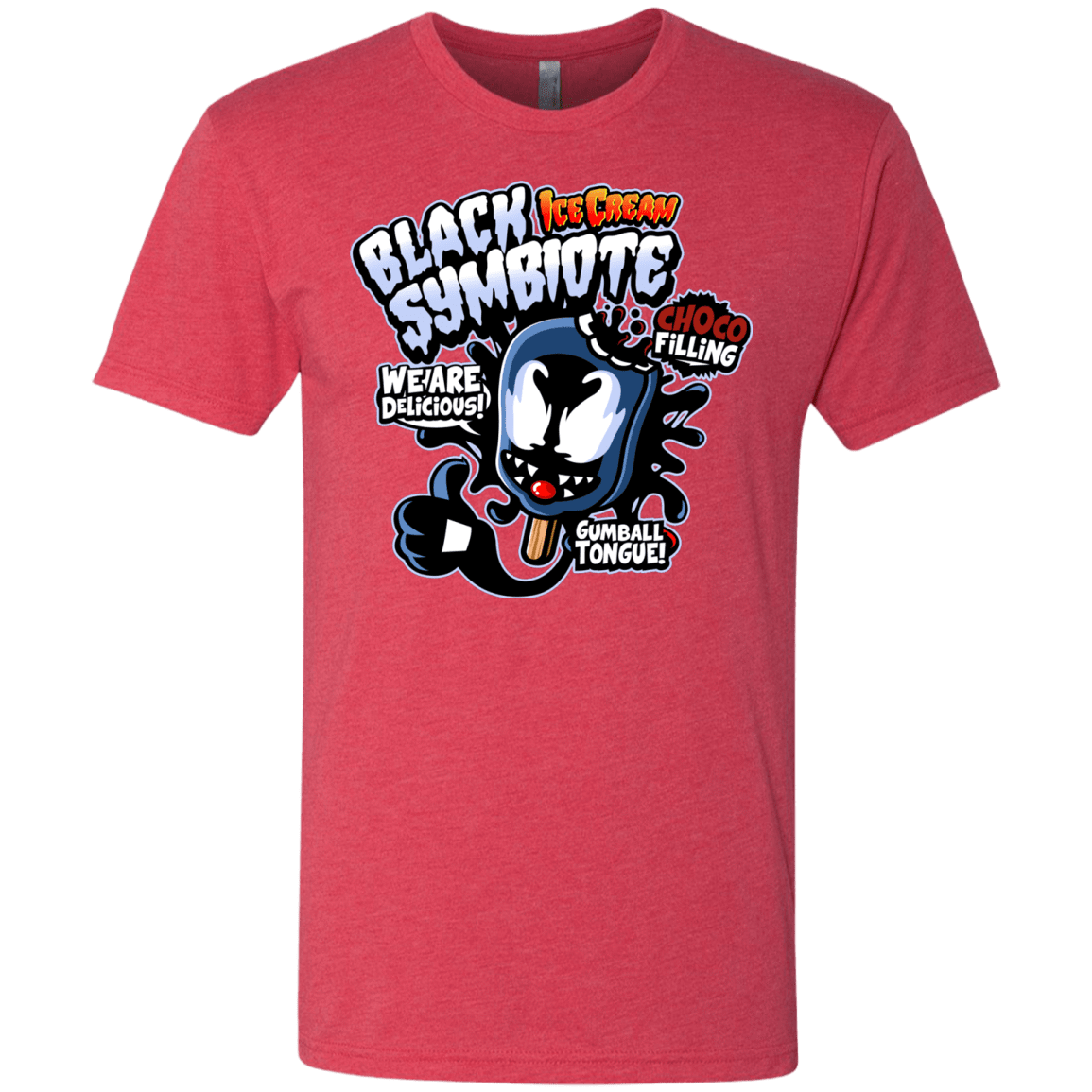 T-Shirts Vintage Red / S Black Symbiote Ice Cream Men's Triblend T-Shirt