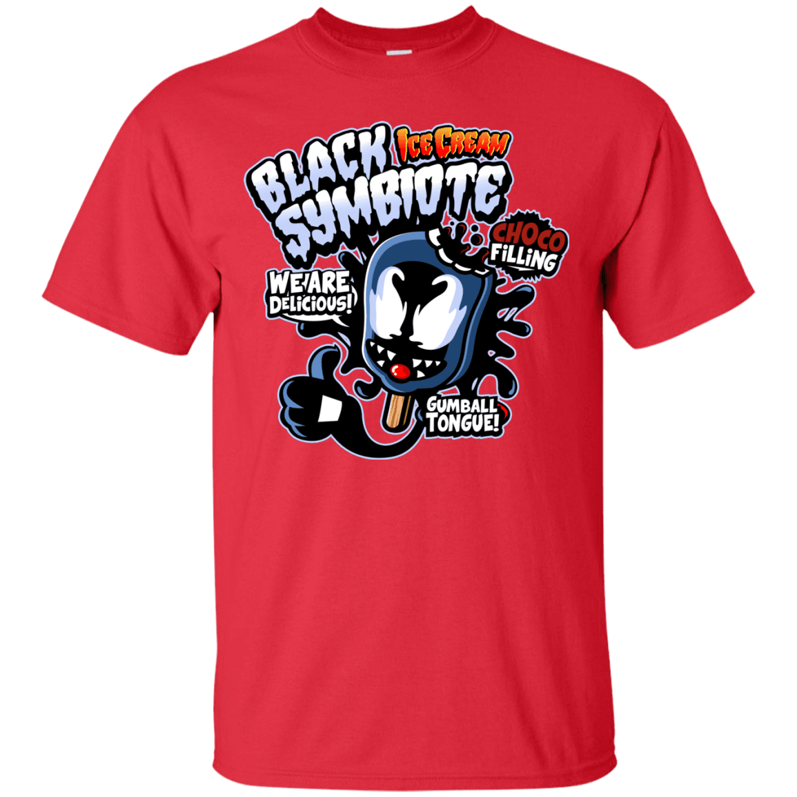 T-Shirts Red / S Black Symbiote Ice Cream T-Shirt