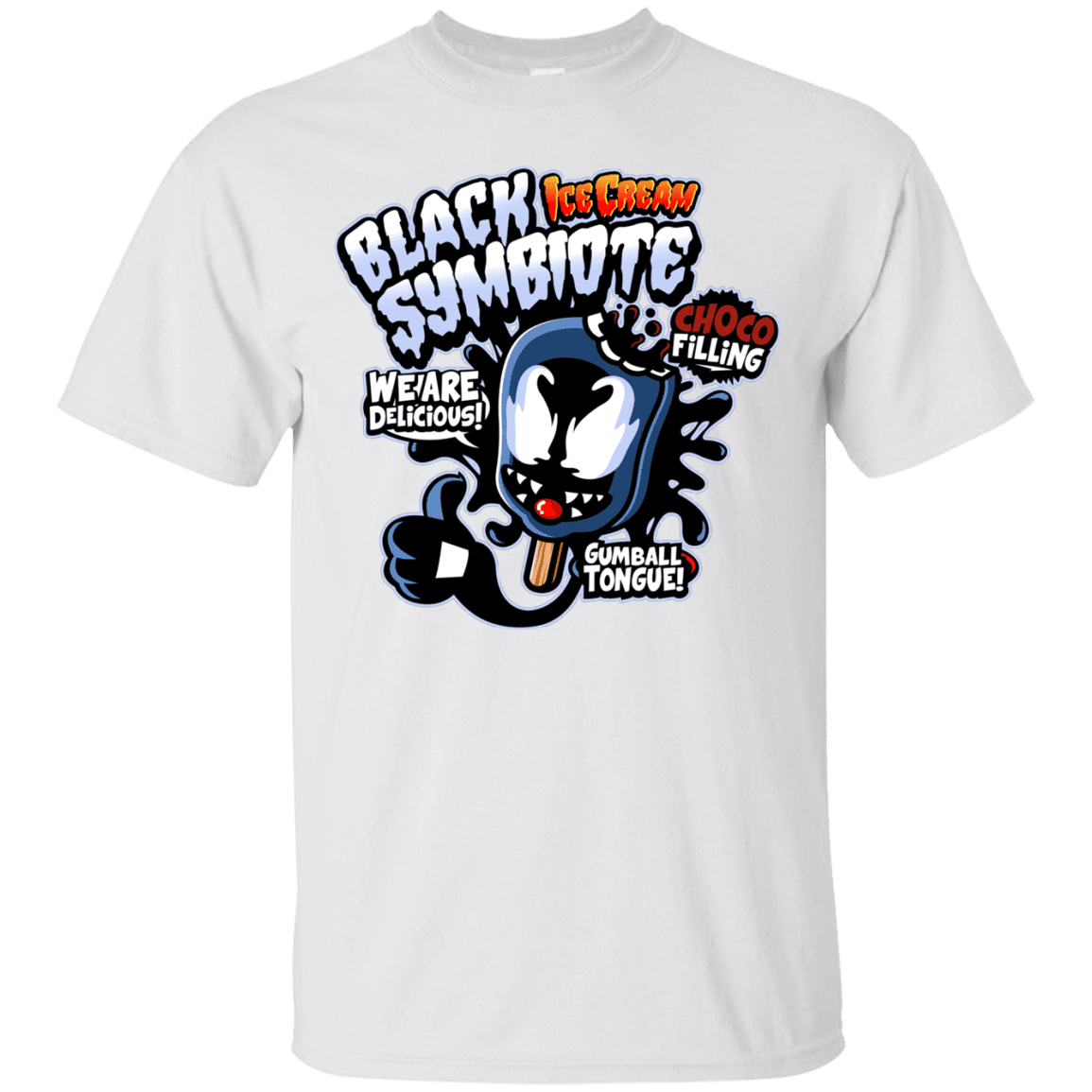 T-Shirts White / S Black Symbiote Ice Cream T-Shirt