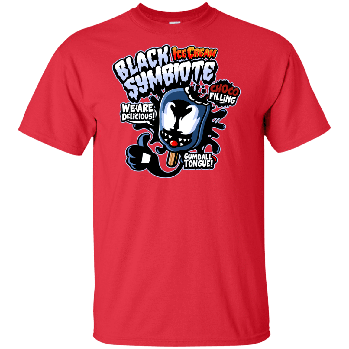 T-Shirts Red / XLT Black Symbiote Ice Cream Tall T-Shirt