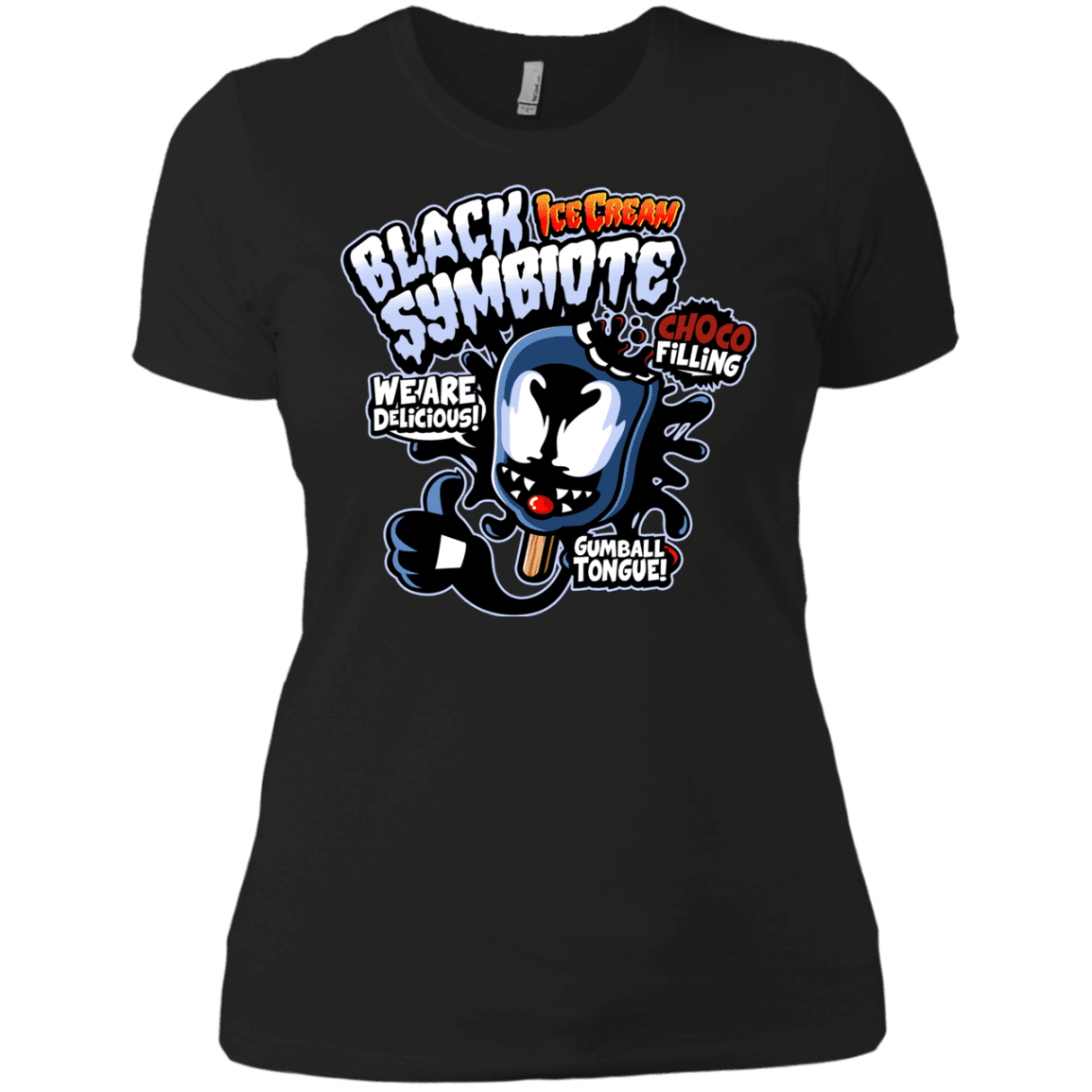 T-Shirts Black / X-Small Black Symbiote Ice Cream Women's Premium T-Shirt