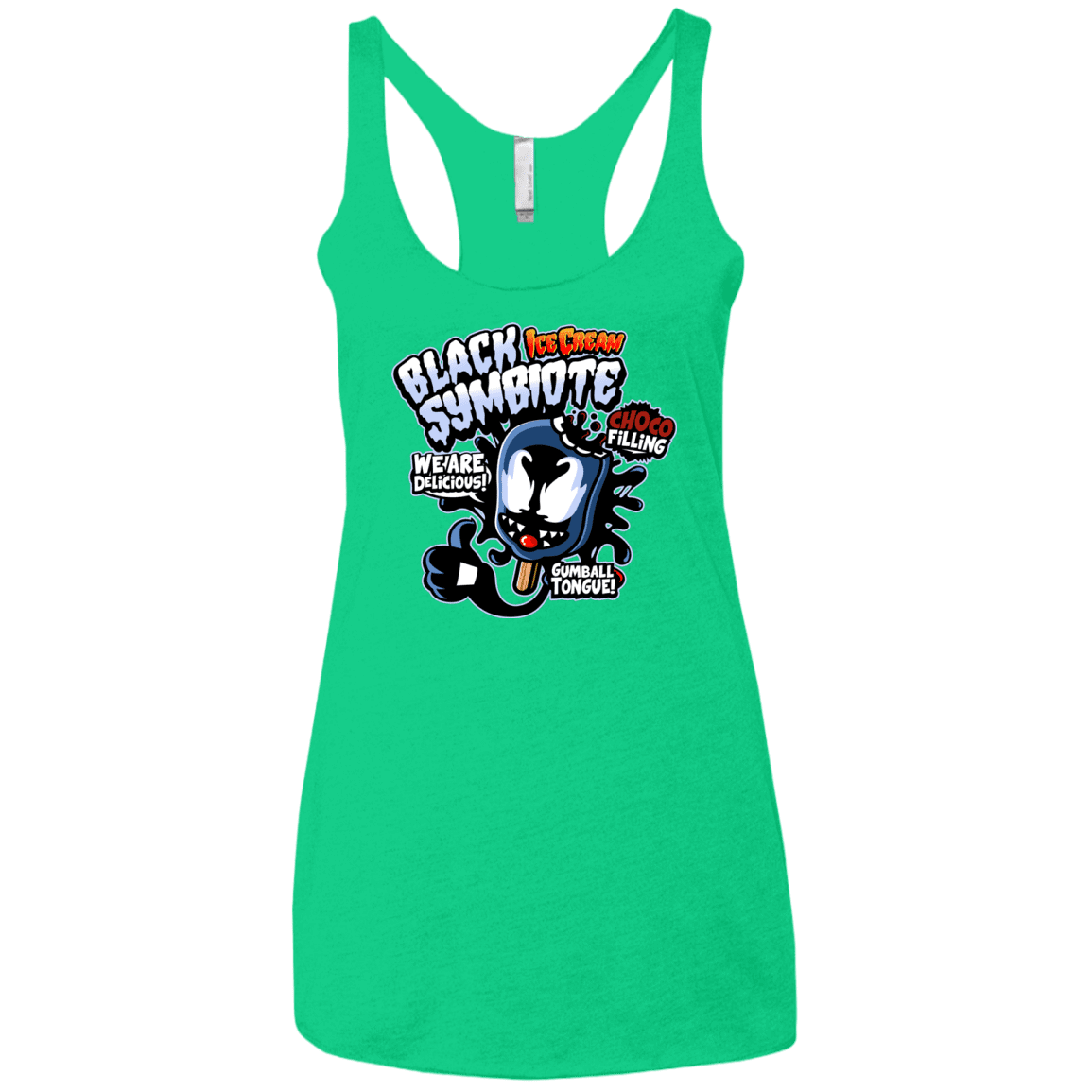 T-Shirts Envy / X-Small Black Symbiote Ice Cream Women's Triblend Racerback Tank