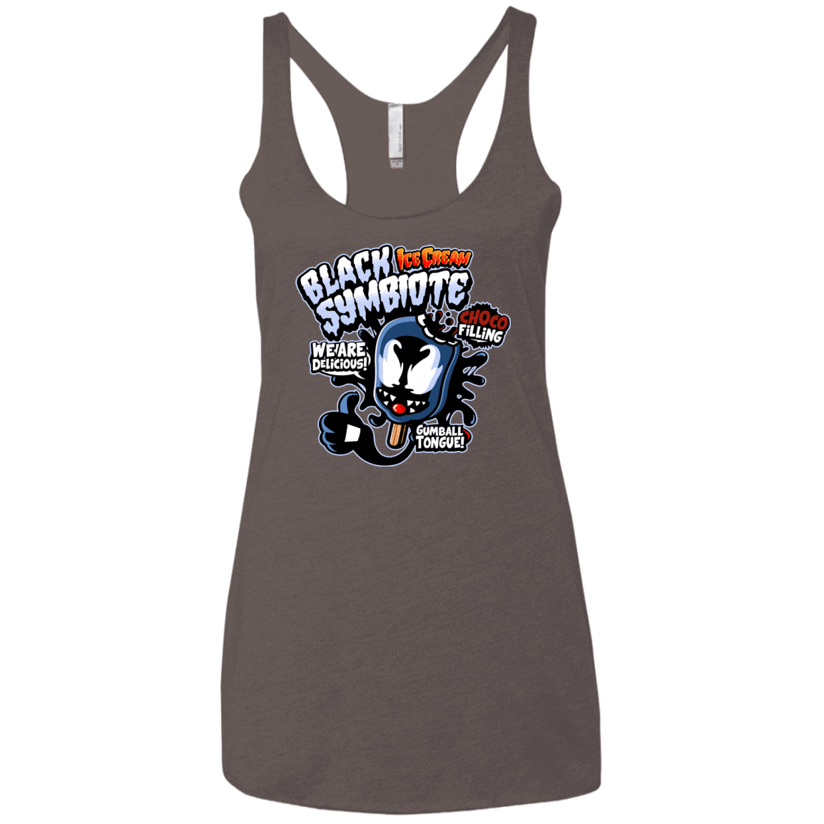 T-Shirts Macchiato / X-Small Black Symbiote Ice Cream Women's Triblend Racerback Tank