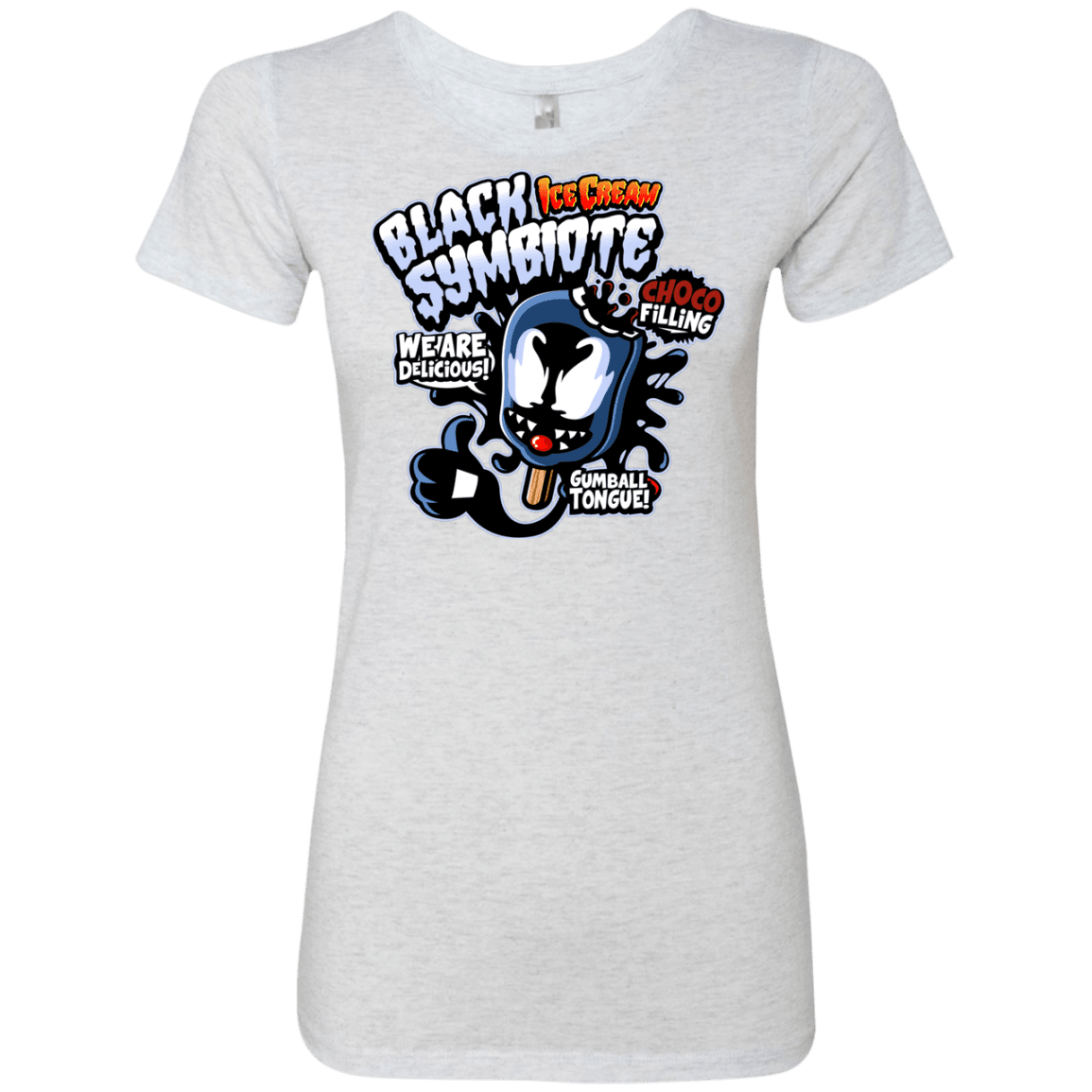 T-Shirts Heather White / S Black Symbiote Ice Cream Women's Triblend T-Shirt