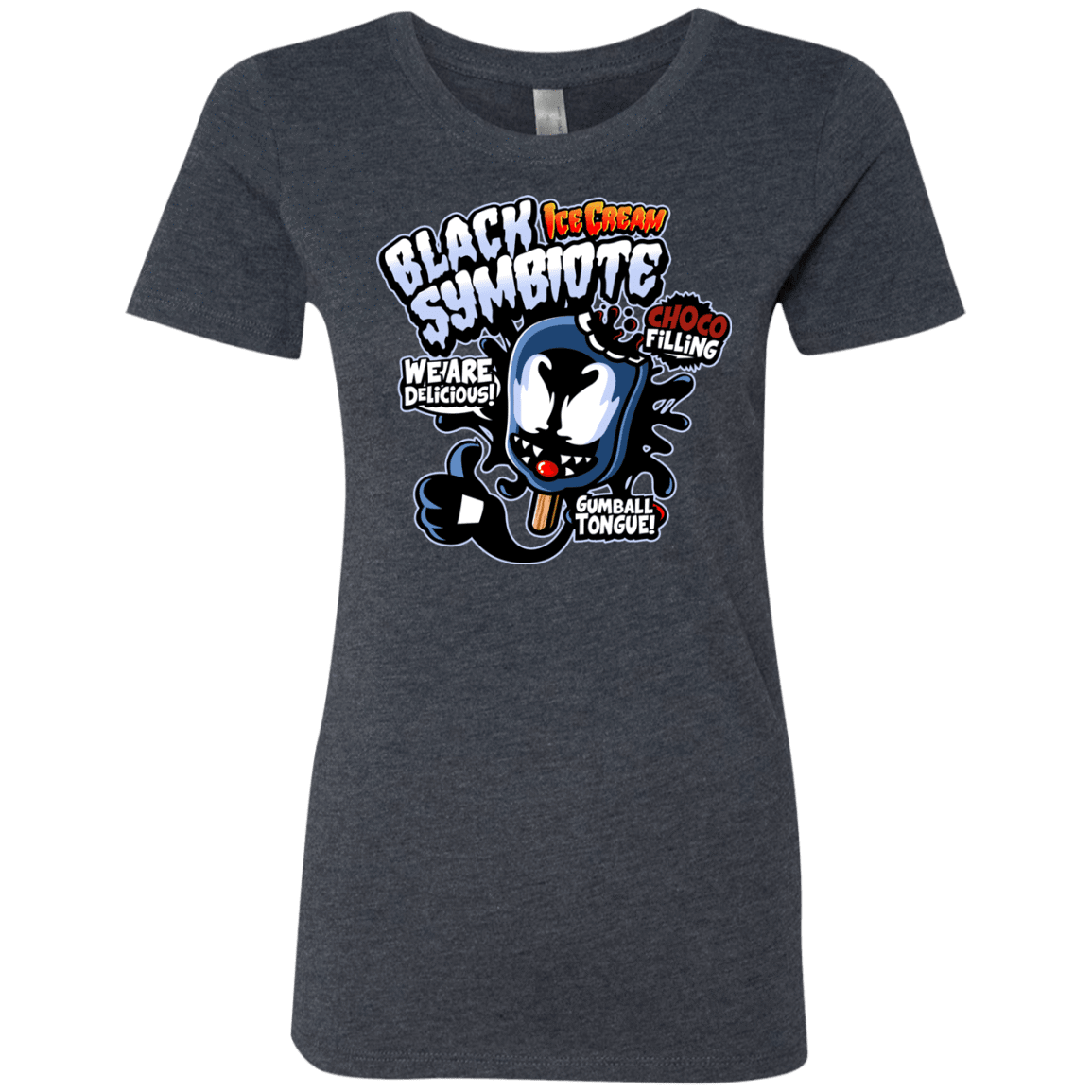T-Shirts Vintage Navy / S Black Symbiote Ice Cream Women's Triblend T-Shirt