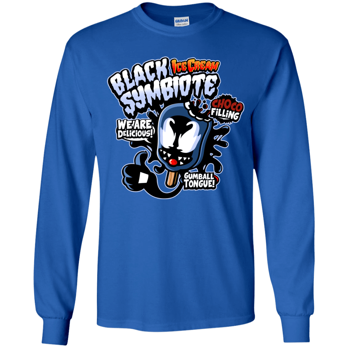 T-Shirts Royal / YS Black Symbiote Ice Cream Youth Long Sleeve T-Shirt