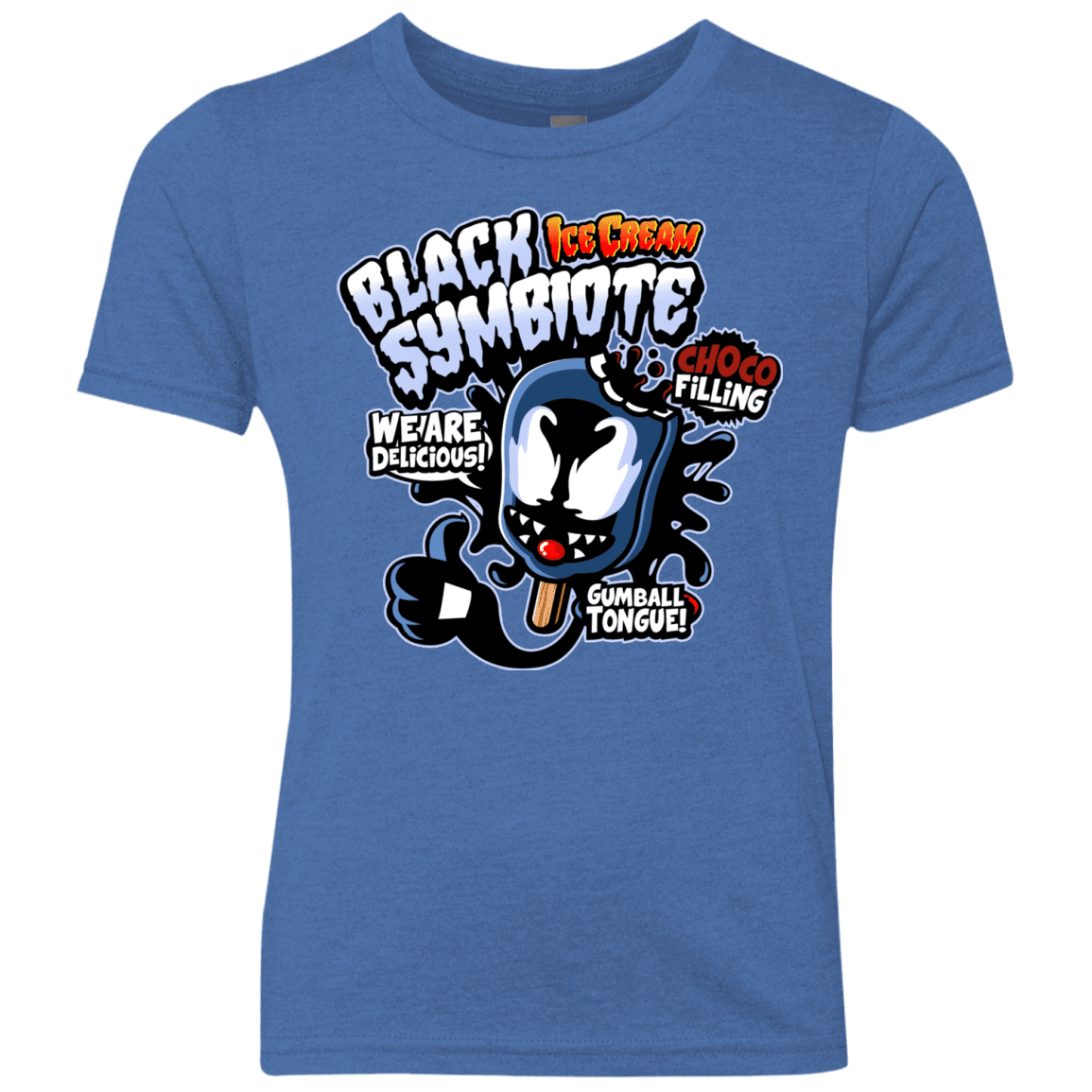 T-Shirts Vintage Royal / YXS Black Symbiote Ice Cream Youth Triblend T-Shirt