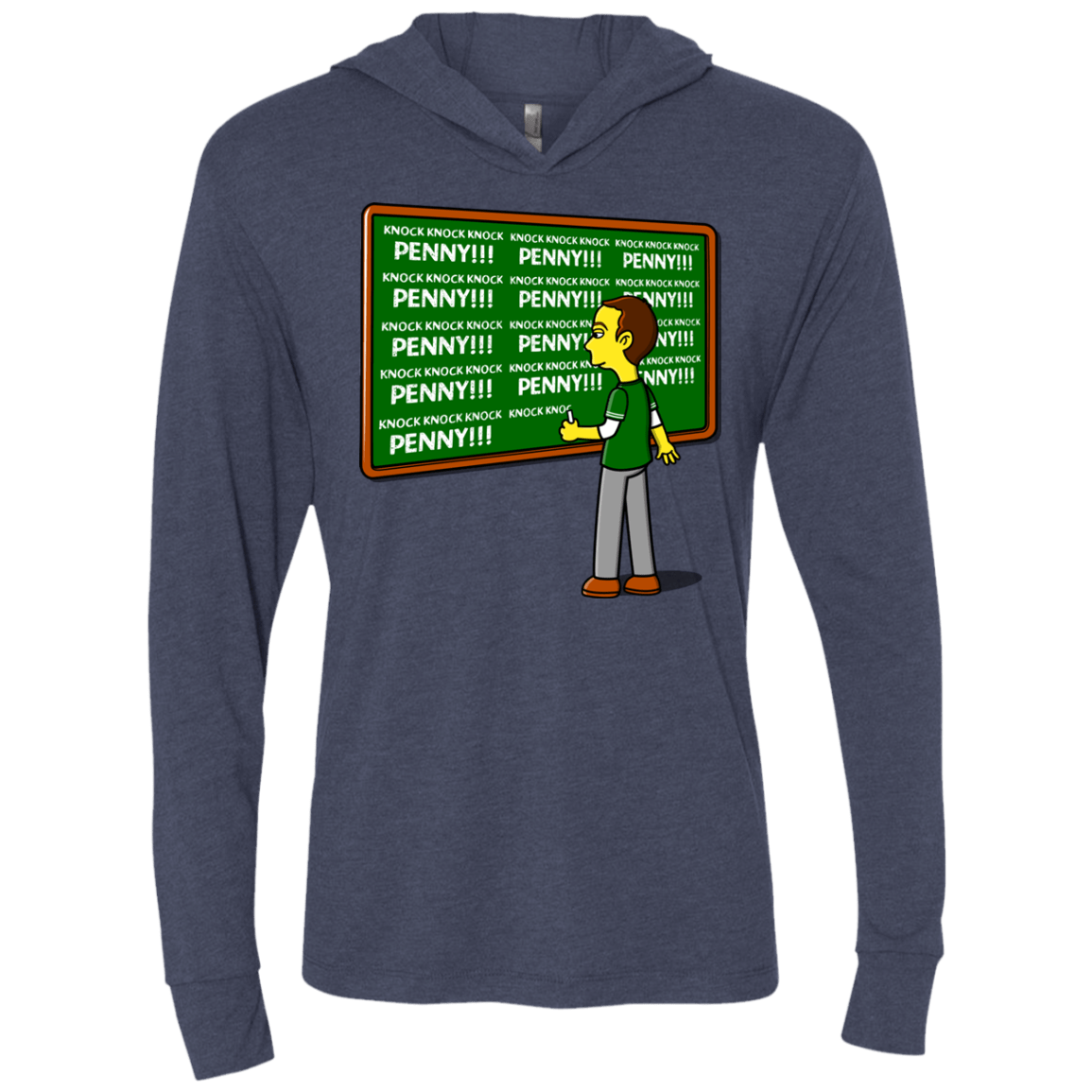 T-Shirts Vintage Navy / X-Small Blackboard Theory Triblend Long Sleeve Hoodie Tee