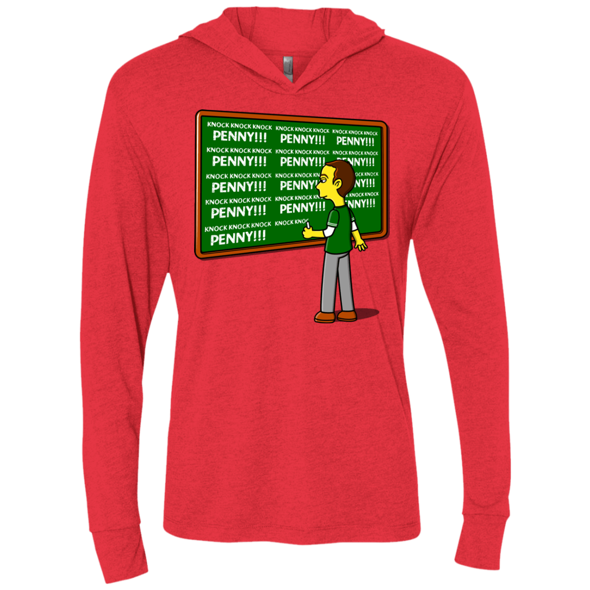 T-Shirts Vintage Red / X-Small Blackboard Theory Triblend Long Sleeve Hoodie Tee