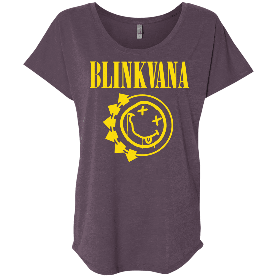 T-Shirts Vintage Purple / X-Small Blinkvana Triblend Dolman Sleeve