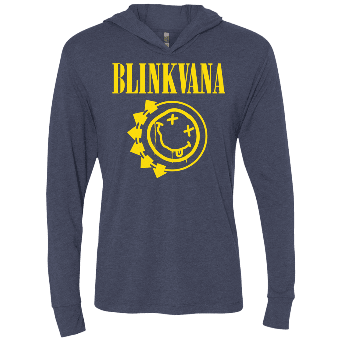 T-Shirts Vintage Navy / X-Small Blinkvana Triblend Long Sleeve Hoodie Tee