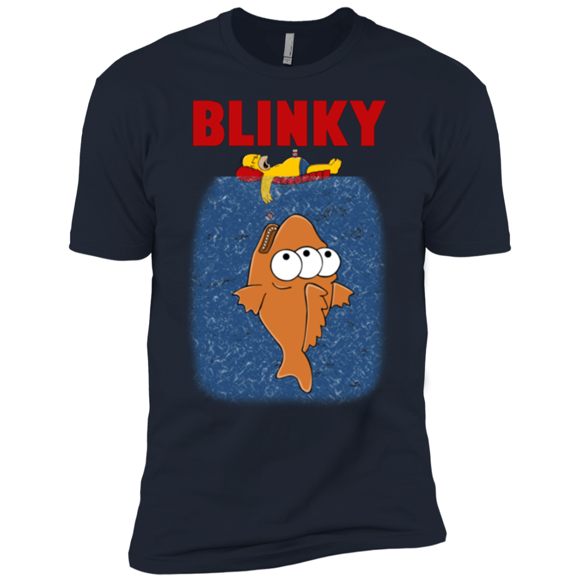 T-Shirts Midnight Navy / YXS Blinky Jaws Boys Premium T-Shirt