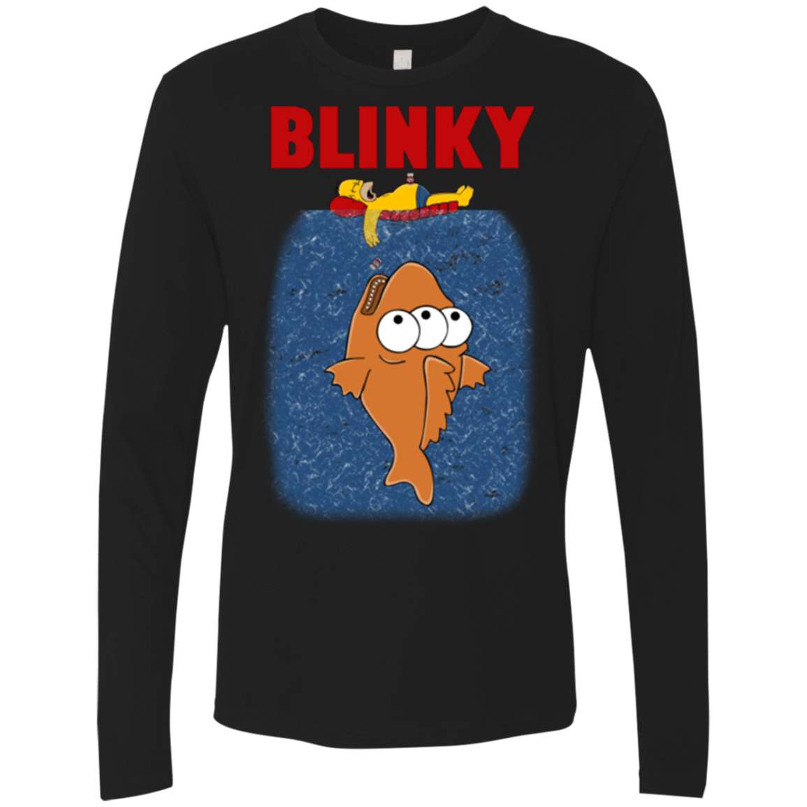 T-Shirts Black / Small Blinky Jaws Men's Premium Long Sleeve