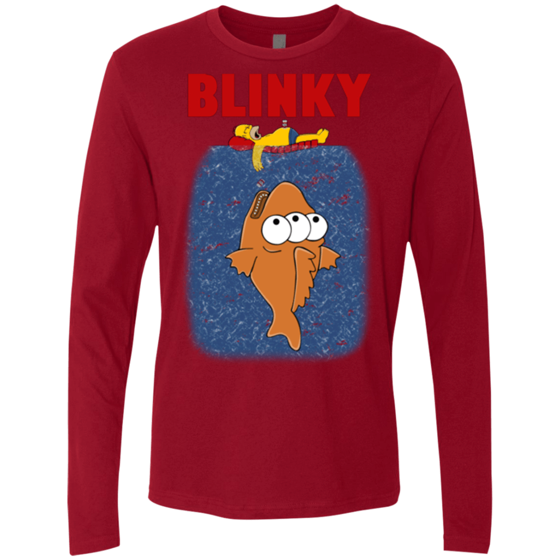 T-Shirts Cardinal / Small Blinky Jaws Men's Premium Long Sleeve
