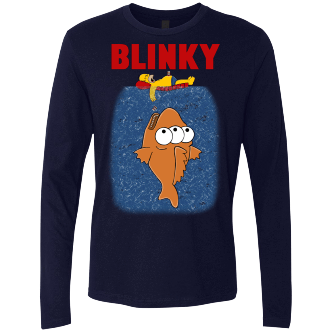 T-Shirts Midnight Navy / Small Blinky Jaws Men's Premium Long Sleeve