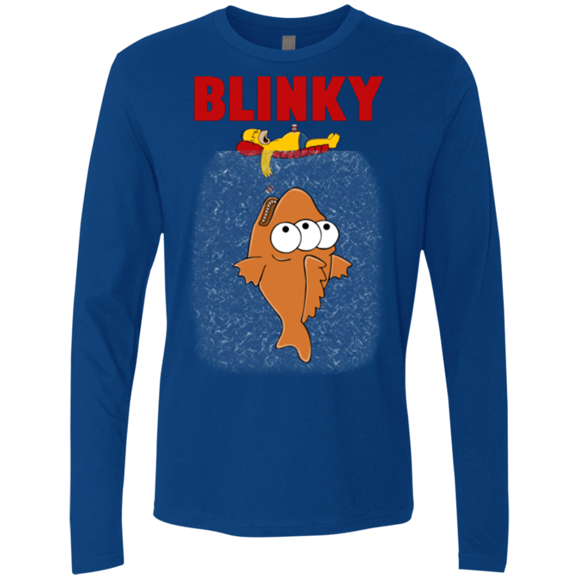 T-Shirts Royal / Small Blinky Jaws Men's Premium Long Sleeve