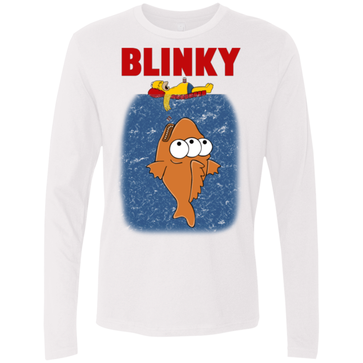 T-Shirts White / Small Blinky Jaws Men's Premium Long Sleeve