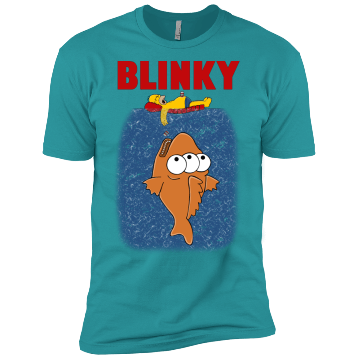 T-Shirts Tahiti Blue / X-Small Blinky Jaws Men's Premium T-Shirt