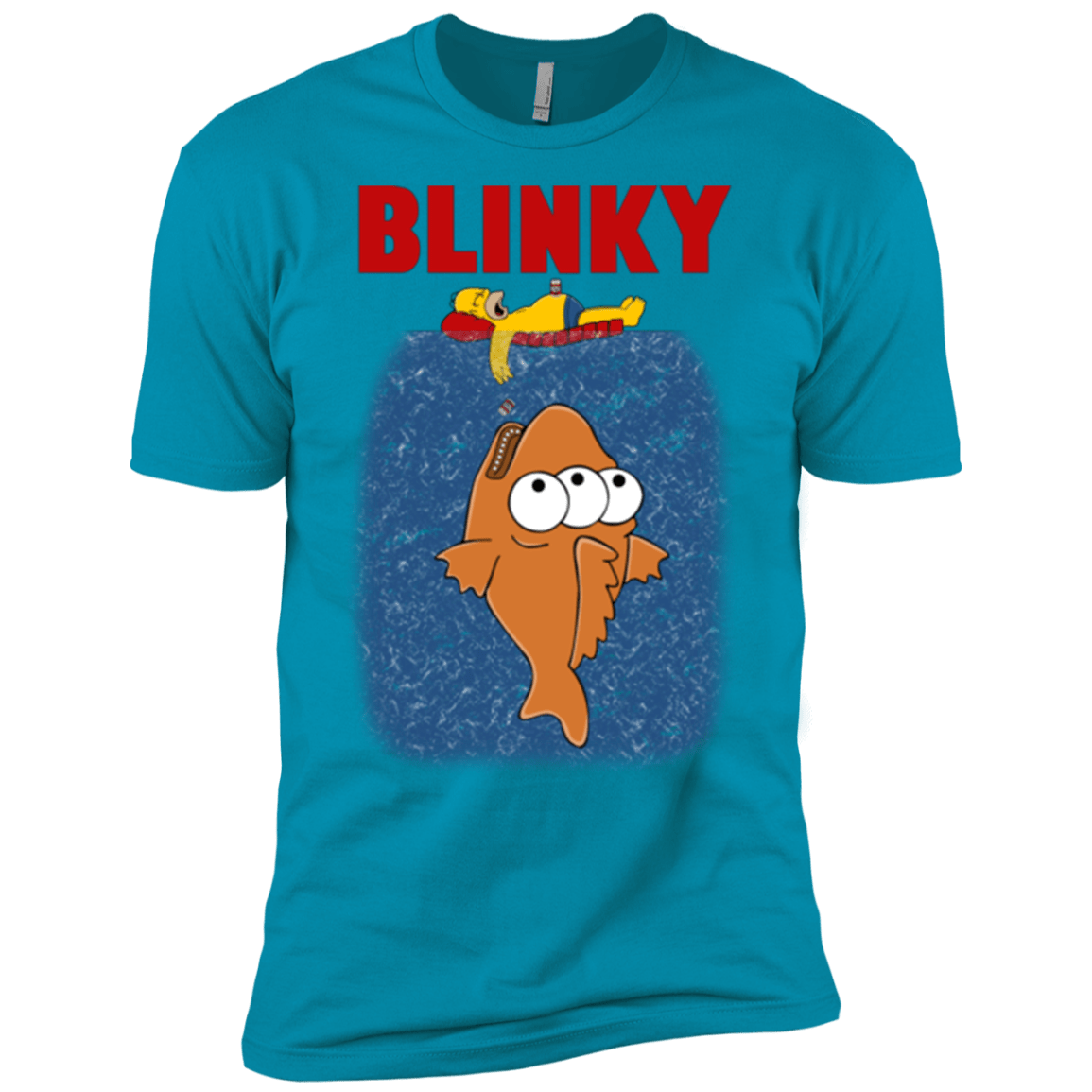 T-Shirts Turquoise / X-Small Blinky Jaws Men's Premium T-Shirt