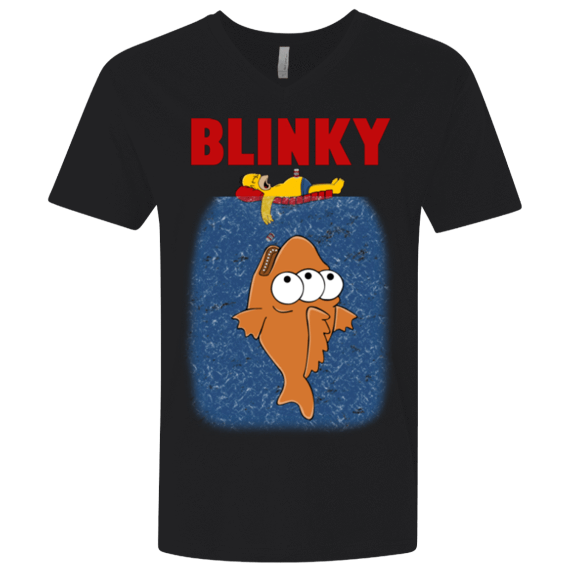 T-Shirts Black / X-Small Blinky Jaws Men's Premium V-Neck
