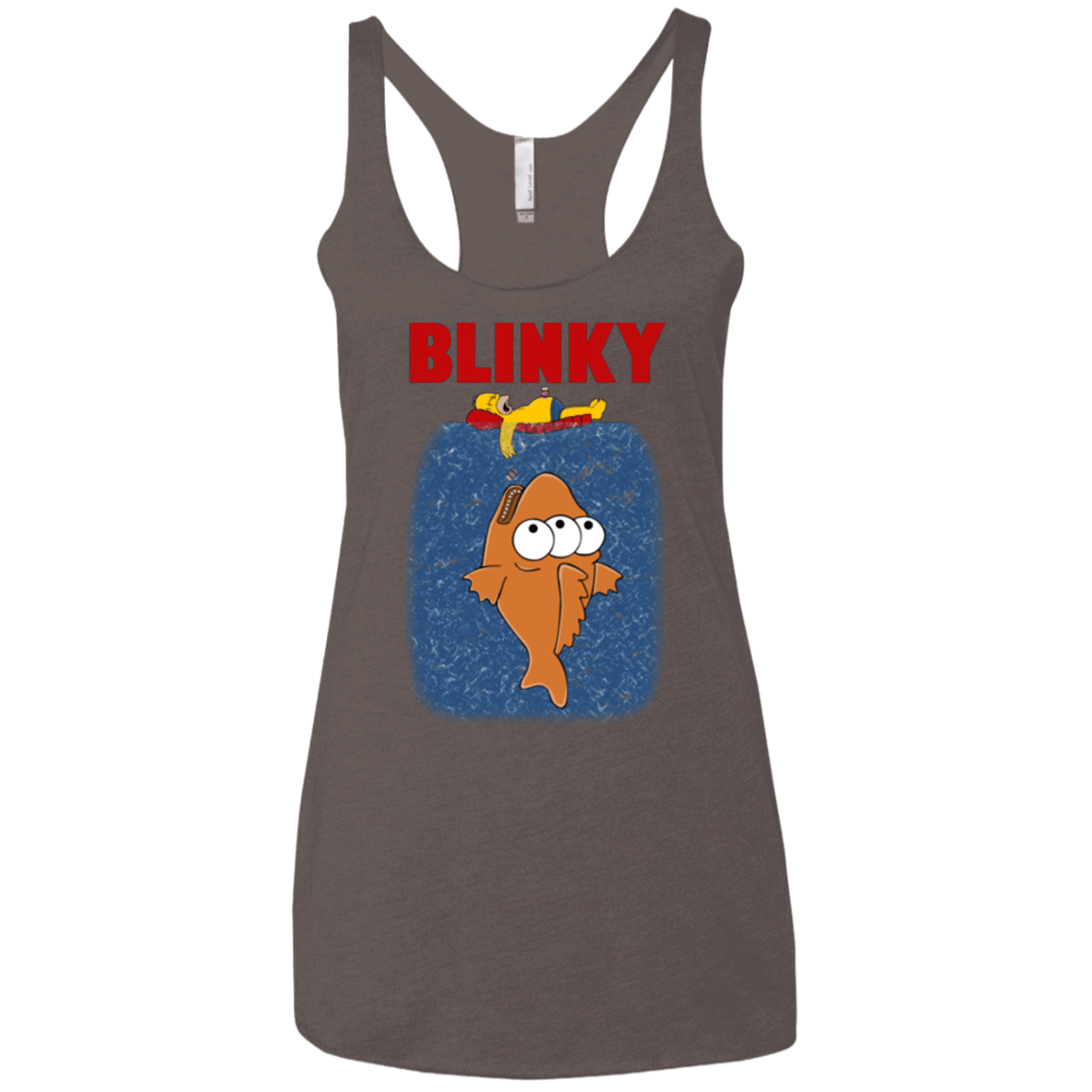 T-Shirts Macchiato / X-Small Blinky Jaws Women's Triblend Racerback Tank