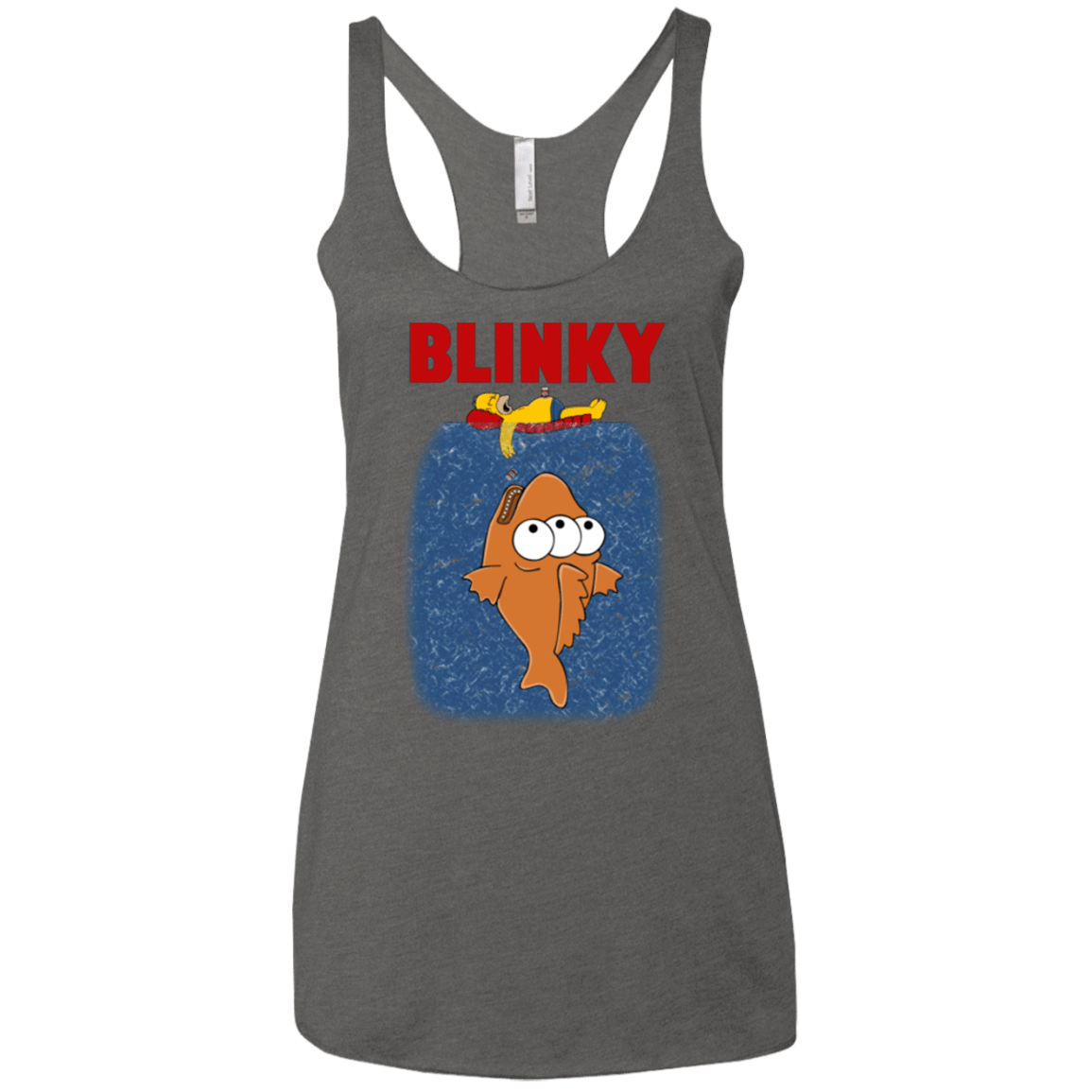 T-Shirts Premium Heather / X-Small Blinky Jaws Women's Triblend Racerback Tank
