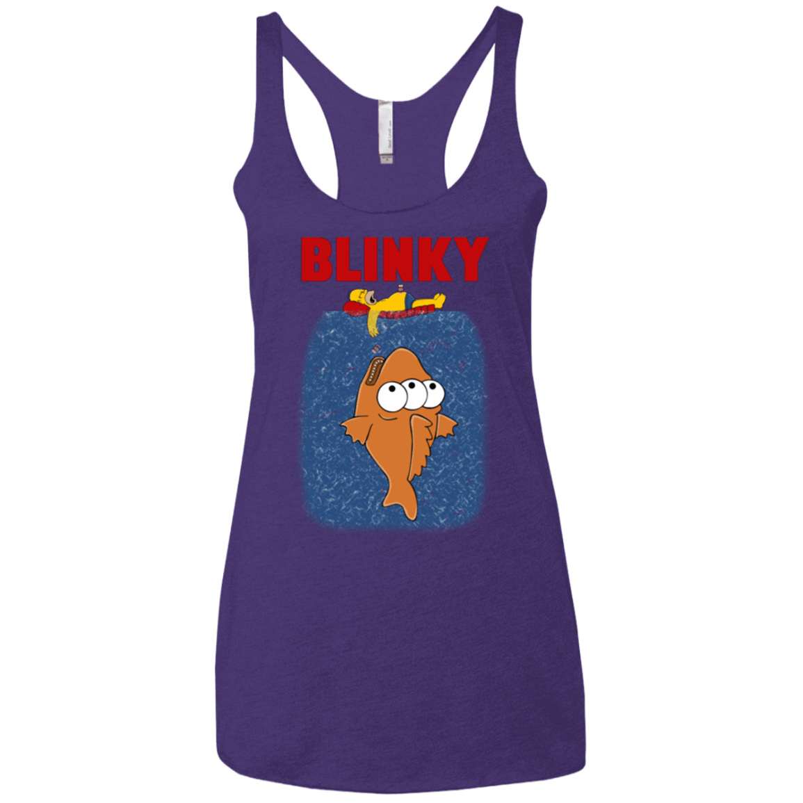 T-Shirts Purple / X-Small Blinky Jaws Women's Triblend Racerback Tank