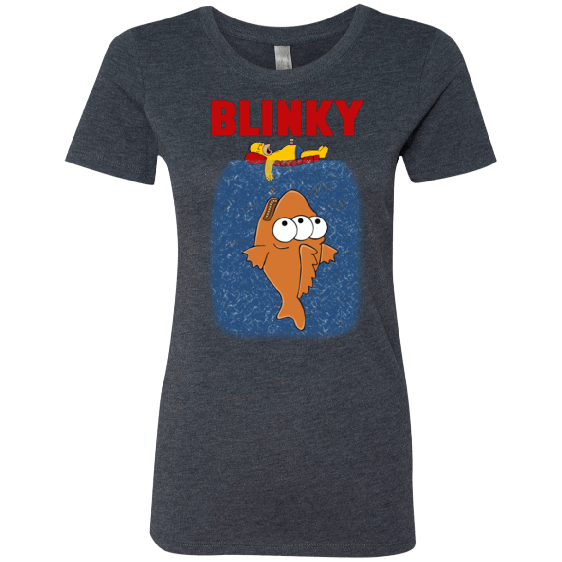T-Shirts Vintage Navy / Small Blinky Jaws Women's Triblend T-Shirt