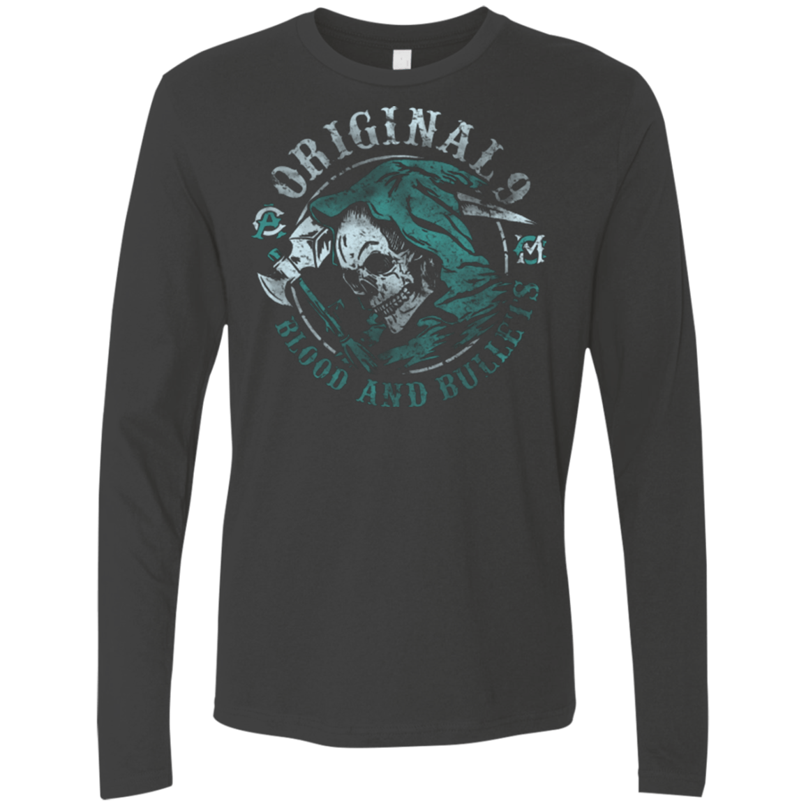 T-Shirts Heavy Metal / Small Blood and Bullets Men's Premium Long Sleeve