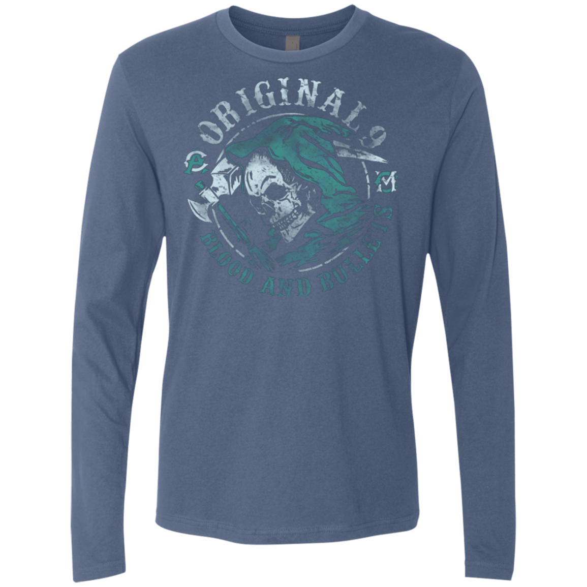 T-Shirts Indigo / Small Blood and Bullets Men's Premium Long Sleeve